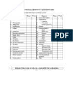 Environmental Sensitivity Questionnaire