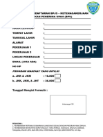 Formulir Pendaftaran BPJS