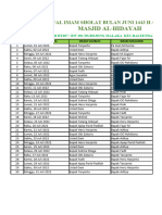 Jadwal Imam Juli 1443 H Masjid Al-Hidayah 2