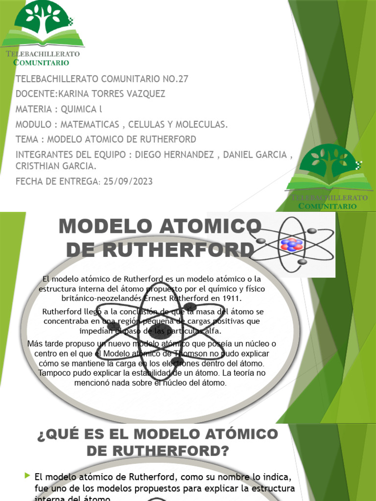 Modelo Atomico de Rutherford | PDF | Núcleo atómico | Átomos