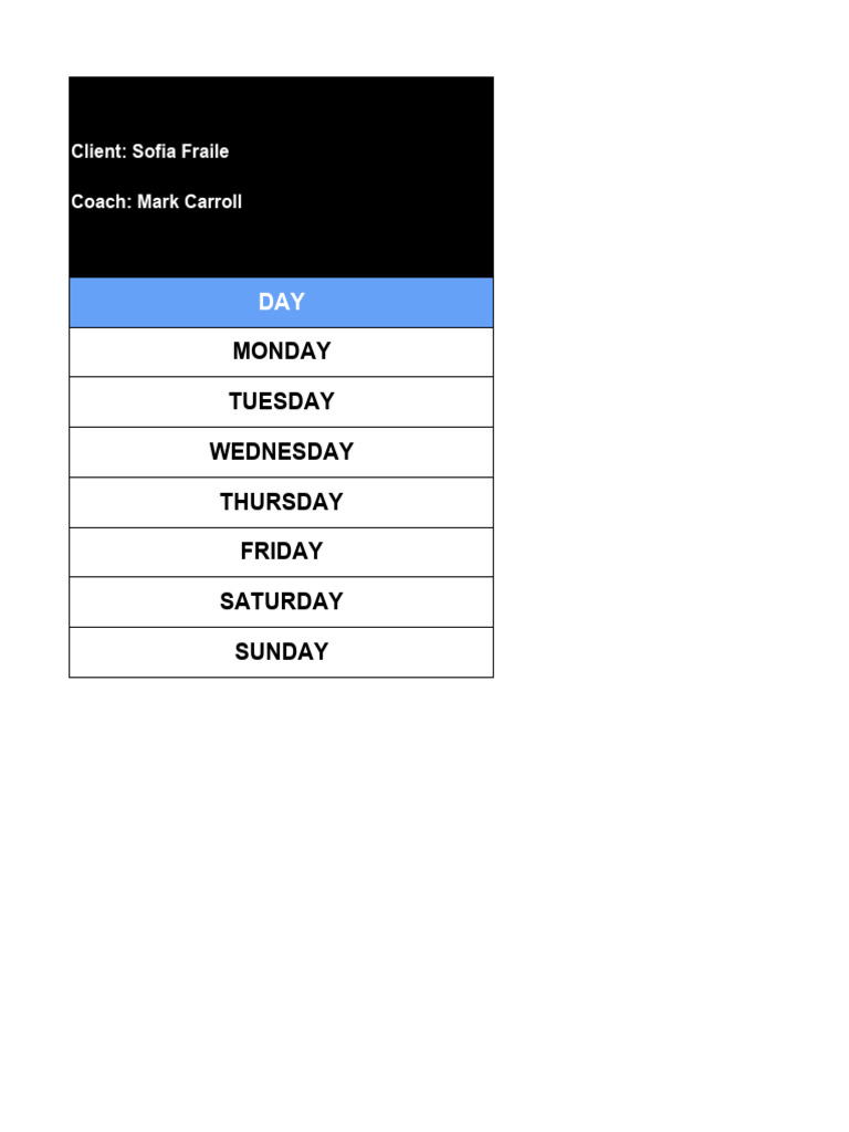 Phoenix Method Training Plan for Sofia | PDF | Strength Training ...