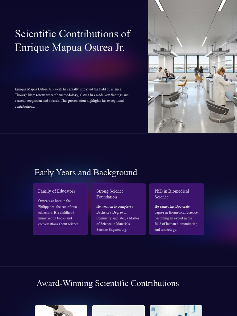 The Impact of Enrique Ostrea: Key Contributions to Modern Medicine
