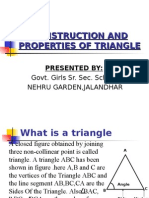 Construction and Properties of Triangle (Nehru Garden, Jalandhar