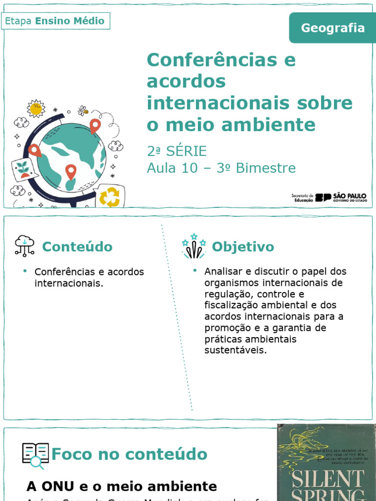 3 Bim Conferências e Acordos Internacionais Sobre o Meio Ambiente | PDF