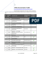List of Documents ISO 27001 Documentation Toolkit EN