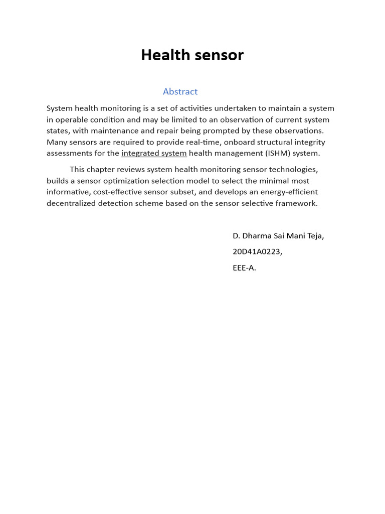 Health Sensor PDF