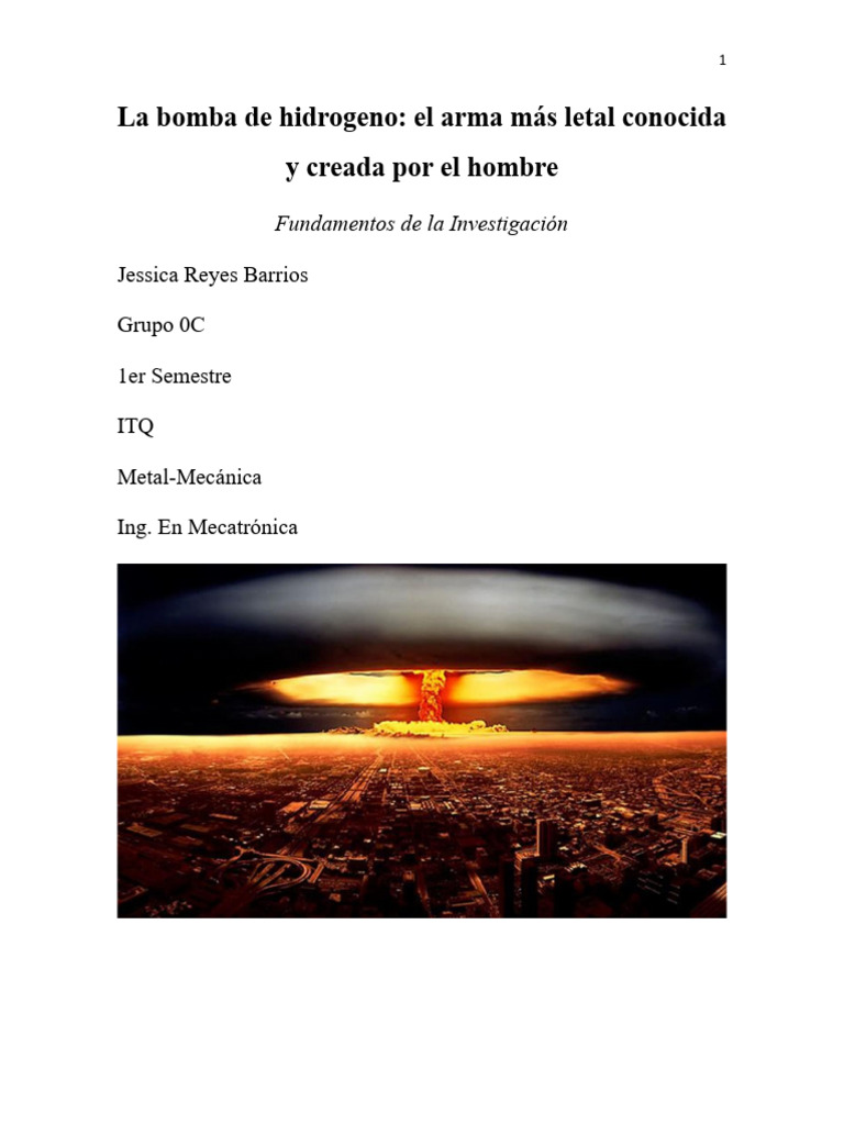La Bomba De Hidrogeno Pdf