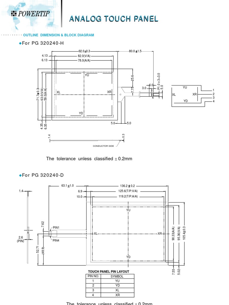 Analog Touch Panel Specifications Guide | PDF | Teaching Methods ...