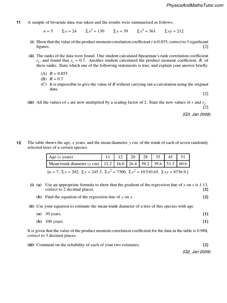 Bivariate Data Analysis and Correlation | PDF | Teaching Methods ...