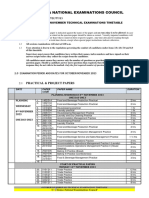 November 2023 Technical Timetable