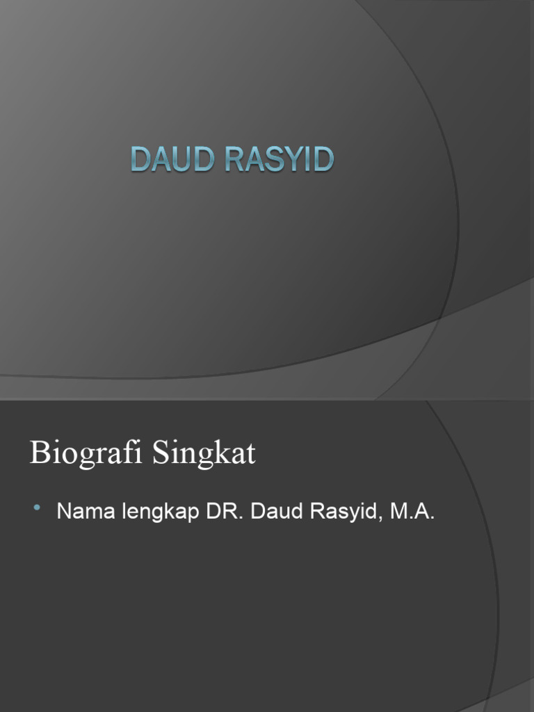 Biografi Daud Rasyid | PDF