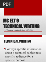 Technical Writing