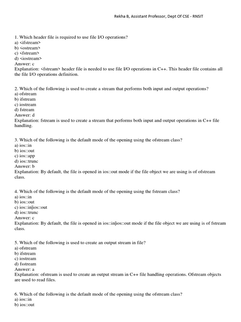 MCQ OOPS Internal 2 Module3 4 Template PDF Mcq oops internal 2 module3 4 template pdf