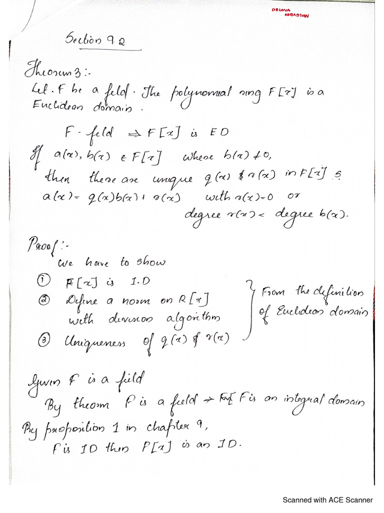 Ring Theory Theorem | PDF