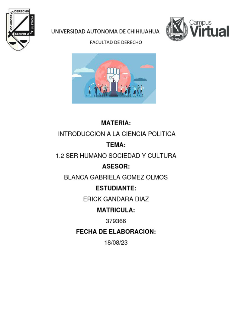 Ser Humano Sociedad y Cultura | PDF | Sociedad | Ciencias Políticas