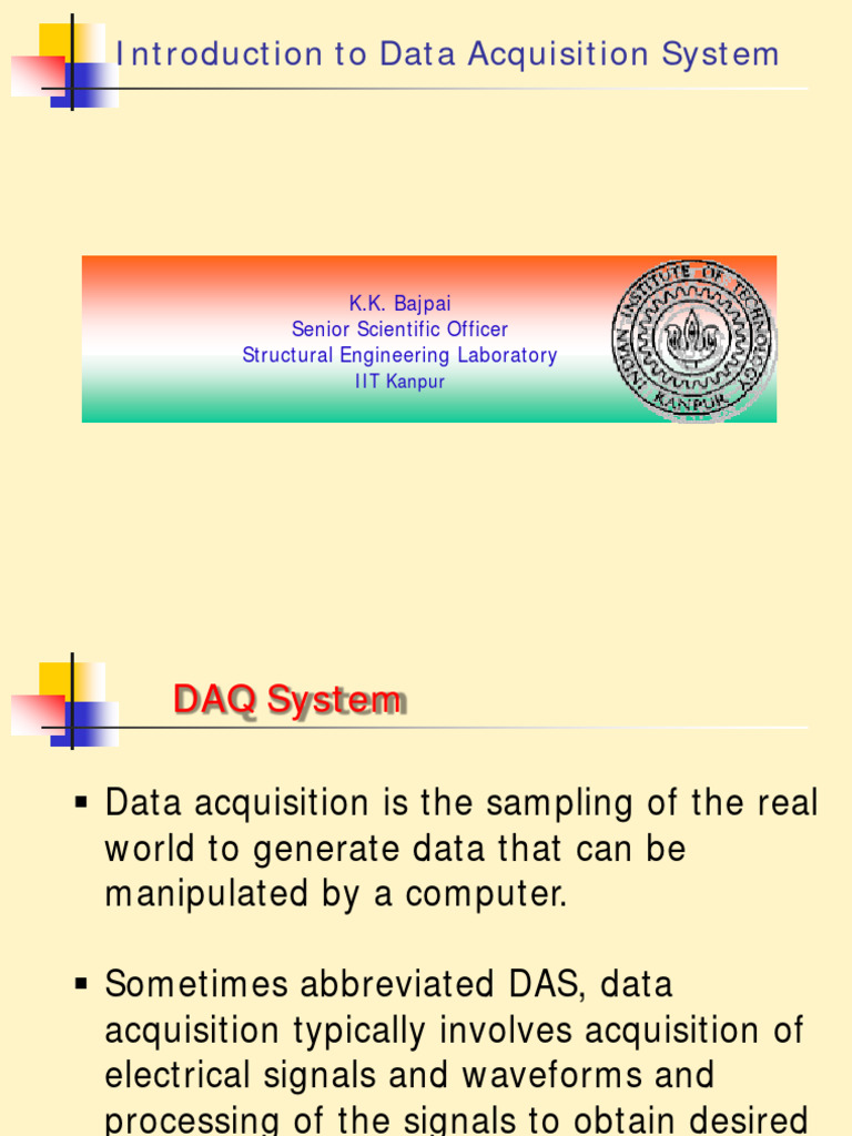 Introduction To Data Acquisition System | PDF | Analog To Digital ...
