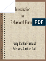 Behavioral Finance I