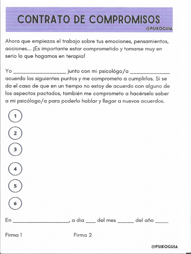 Contrato de Compromisos Niños-Adolescentes | PDF