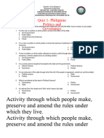 Quiz 1 Politics