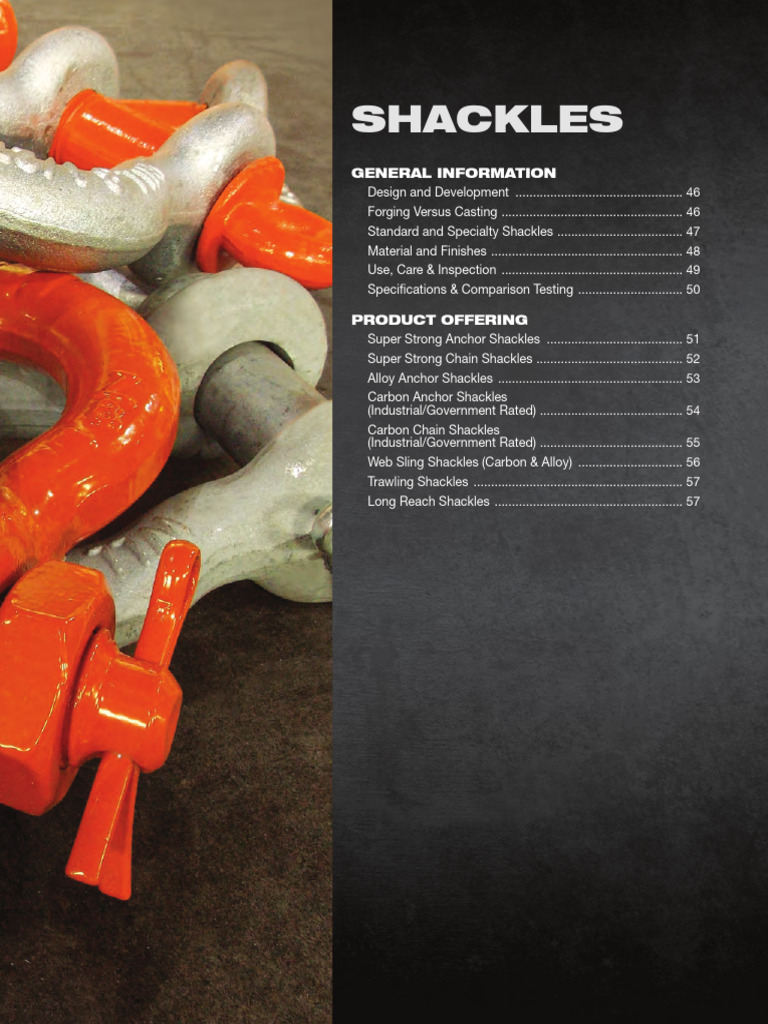 CM Rigging Shackles Brochure | PDF | Screw | Fracture