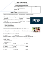 Soal Sumatif Tembang Dolanan Kelas 1