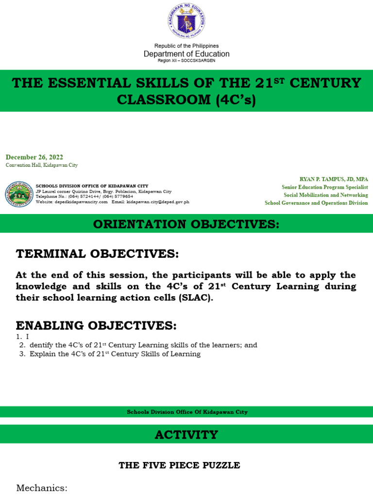 AaTampus - 4Cs of 21st Century Learning | PDF