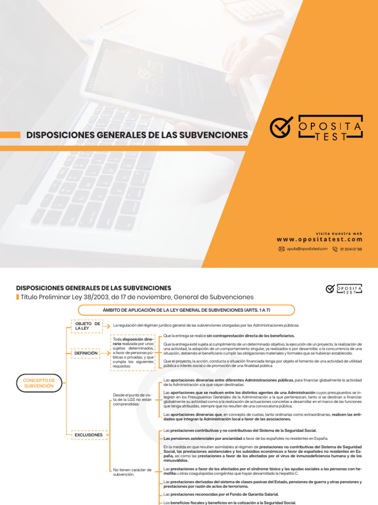 Ley General de Subvenciones | PDF | Otorgar dinero) | Pensión