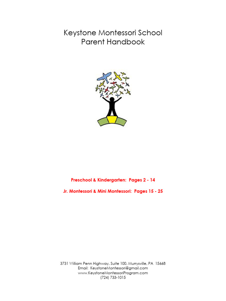 Keystone Montessori School Parent Handbook | PDF | Montessori Education ...