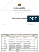 Plano Analitico de Ed. Fisica 2a Classe 2023