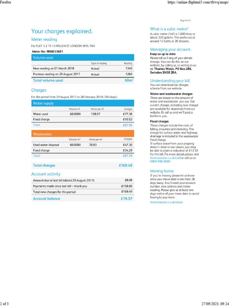 water bill | PDF