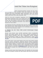 Jawaban Doa Anda Dari Tuhan Atau Keinginan Sendiri