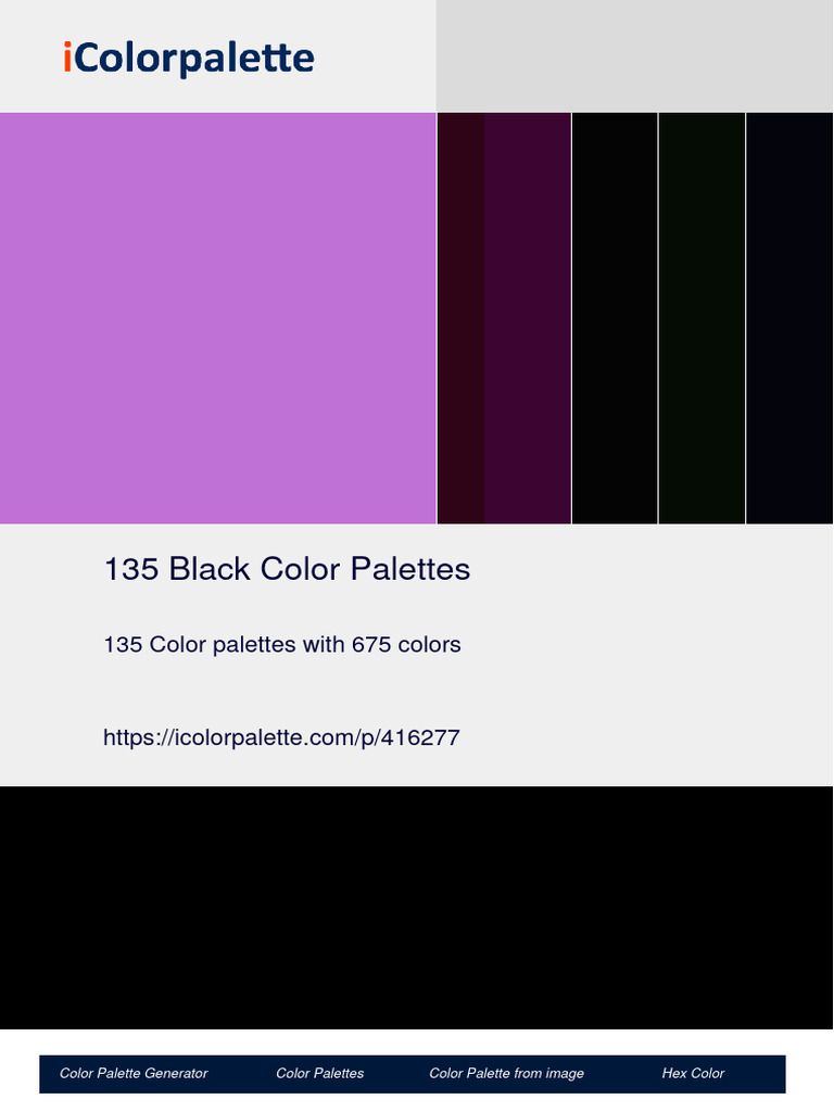 135 Black Color Palettes 1 416277 | Download Free PDF | Chess | Color