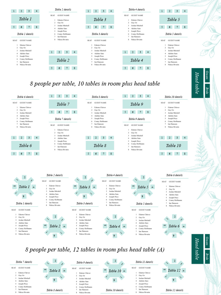 Wedding Seating Arrangement | PDF | Meetings | Wedding