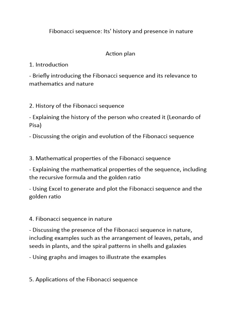 Fibonacci Sequence Its' History and Presence in Nature | PDF | Art