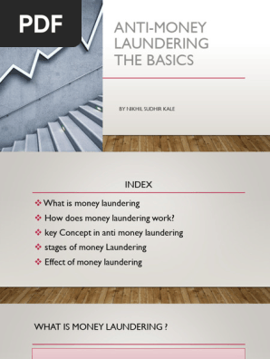 Anti-money Laundering the Basics