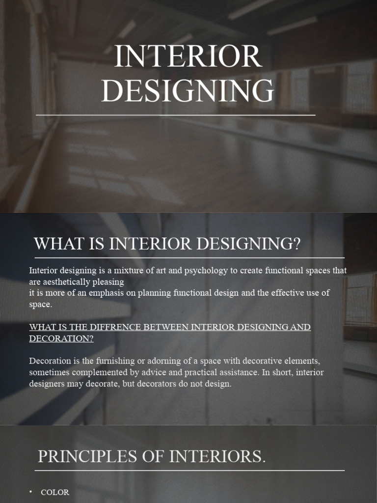 Principles of Interior Design Explained | PDF