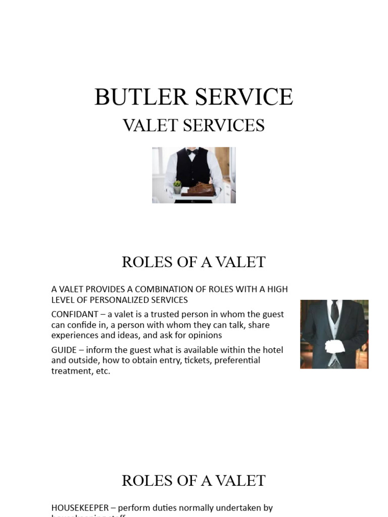 Valet Service Roles and Responsibilities | PDF