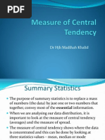 Measure of Central Tendency