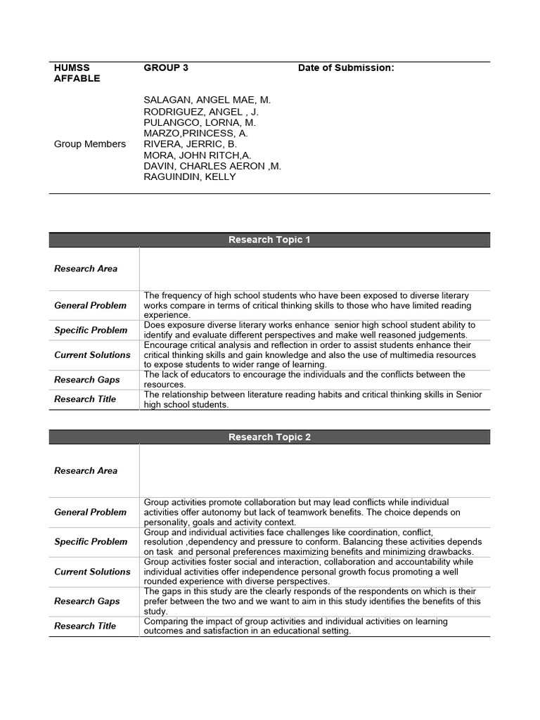 Template Topics Download Free PDF Socioeconomic Status Critical