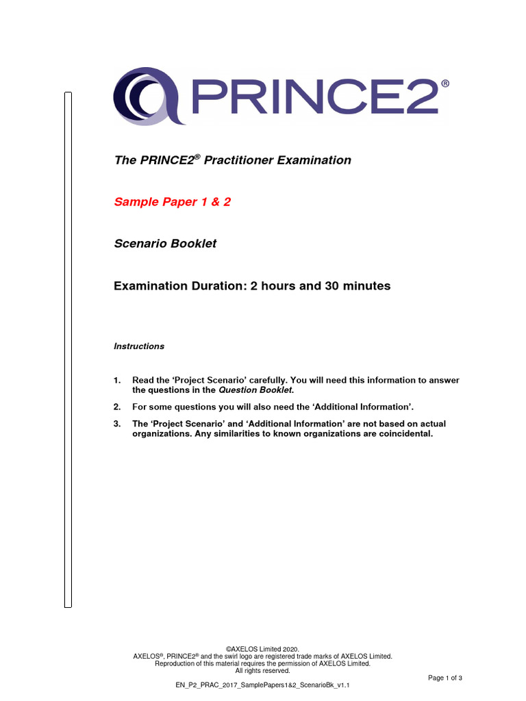 EN P2 PRAC 2017 SamplePapers1&2 ScenarioBk v1.1 | PDF