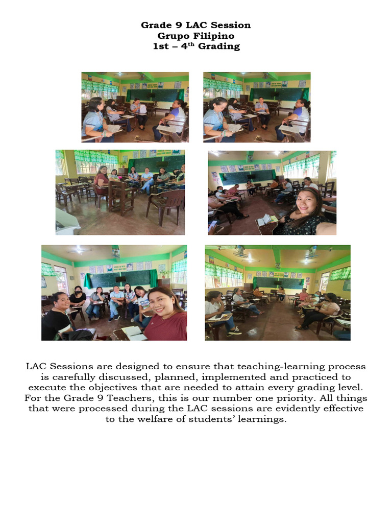 LAC Session Annotations for Grade 9 | PDF | Career & Growth | Social ...