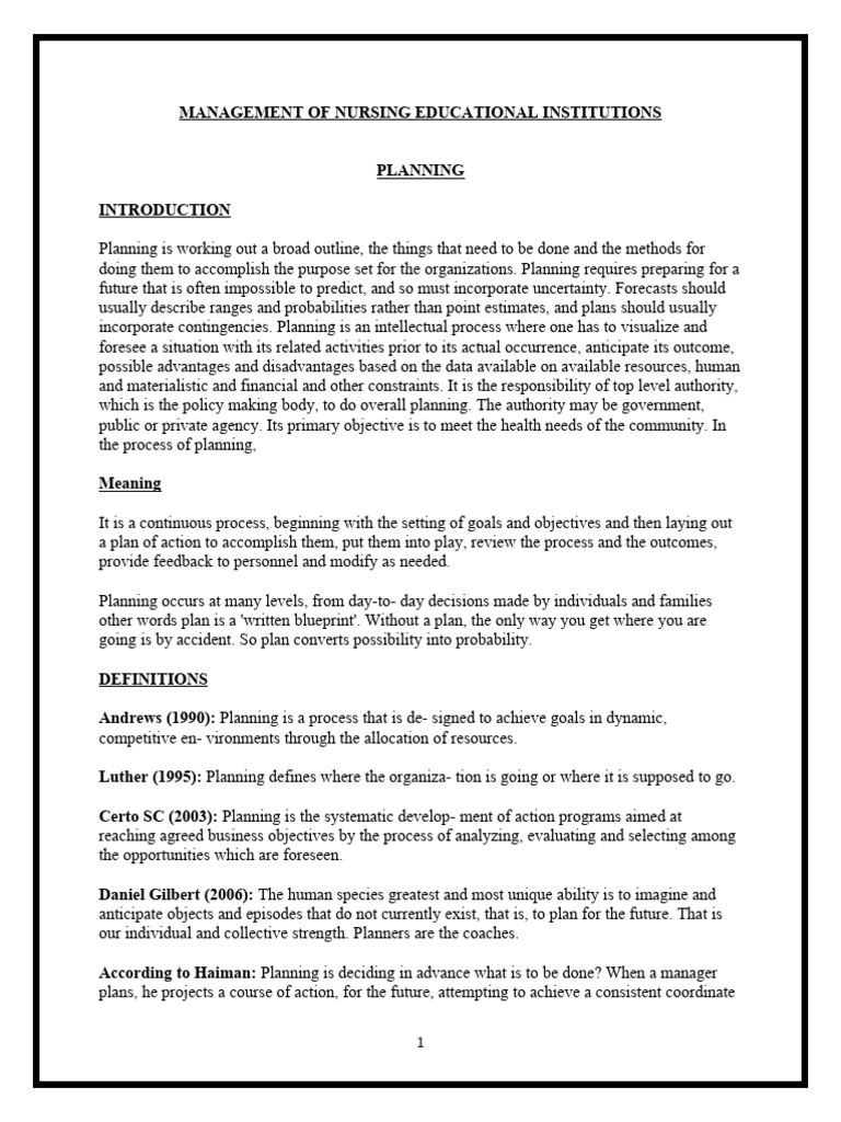 Management of Nursing Educational Institutions | PDF