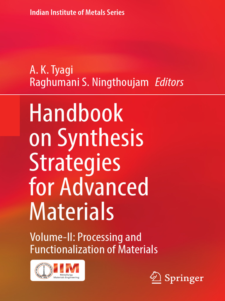 2022 - Handbook On Synthesis Strategies For Advanced Materials ...