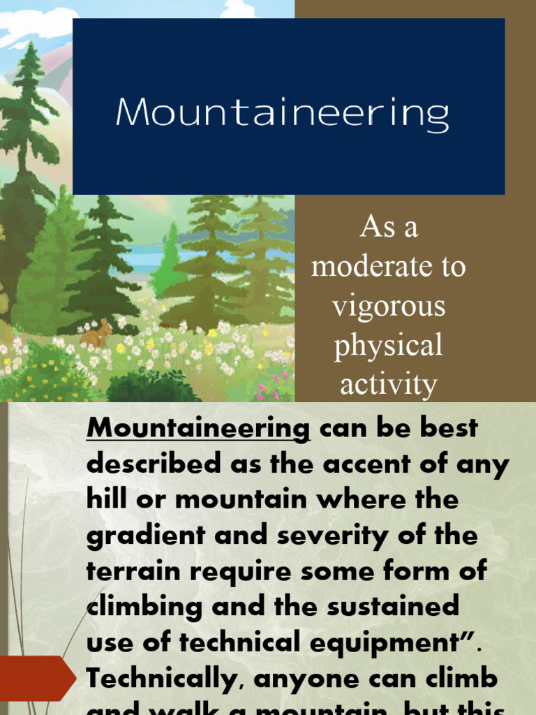 Week 3 Mountaineering PDF Hiking Mountaineering