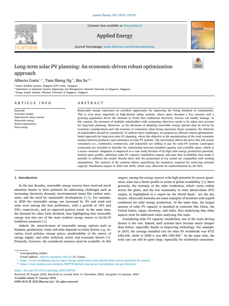 Long-Term Solar PV Planning | PDF | Photovoltaics | Mathematical ...