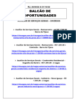 Balcão de Oportunidades S.M.A em Ação 25.09.22 A 01.10.22