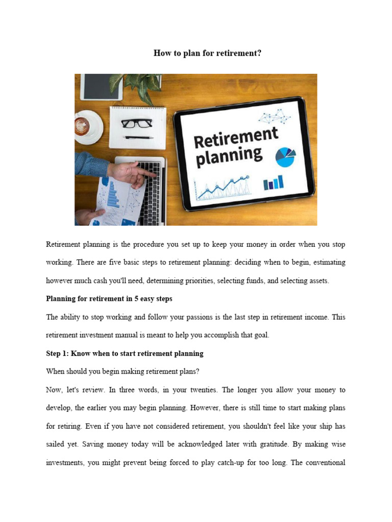 Retirement Planning in 5 Simple Steps | PDF