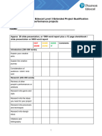 EPQ Artefact and Performance Checklist