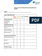 EPQ Dissertation Checklist