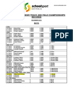 SSA Track Field Championship Records December 2016